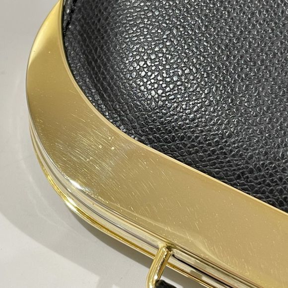 Saint Laurent Clasp Bag Logo Yves Black Shoulder - Picture 11 of 13